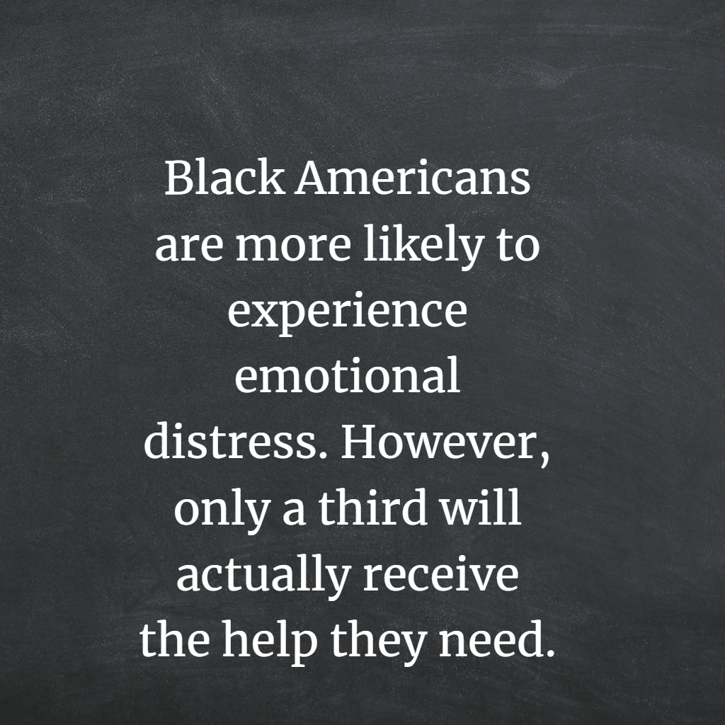 Black Americans often do not receive mental health help